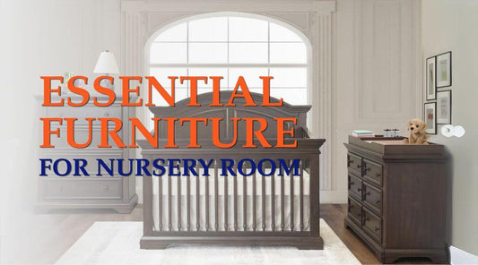 brown furniture in nursery room