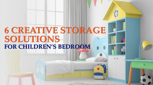 kid's room with colorful furniture