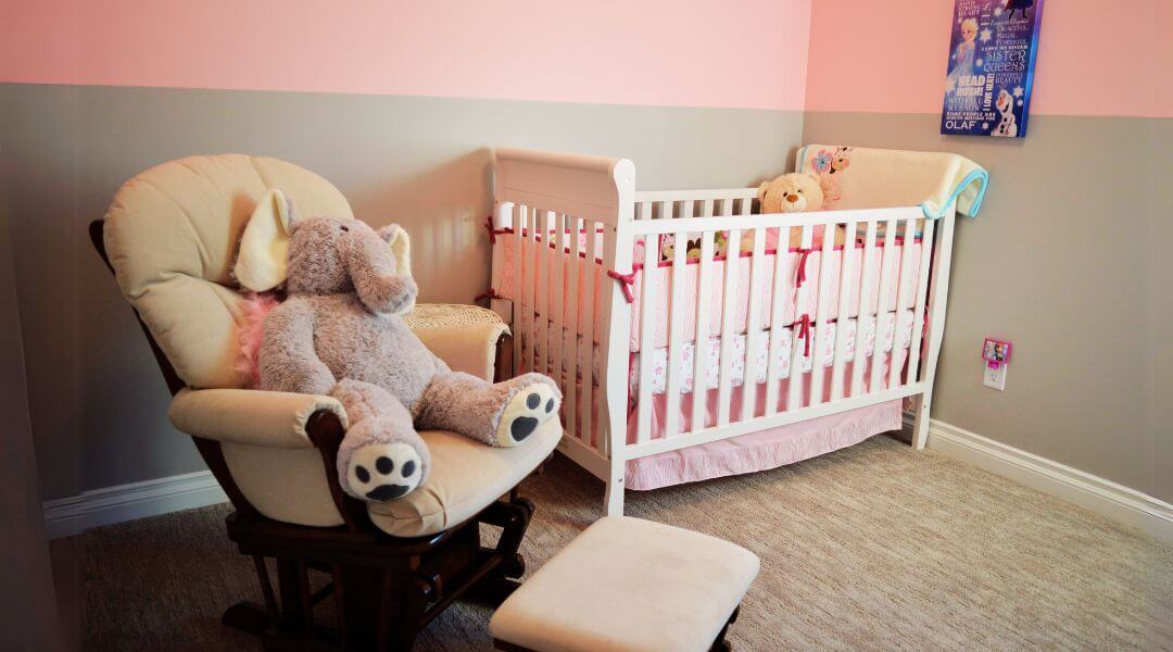 nursery glider + crib