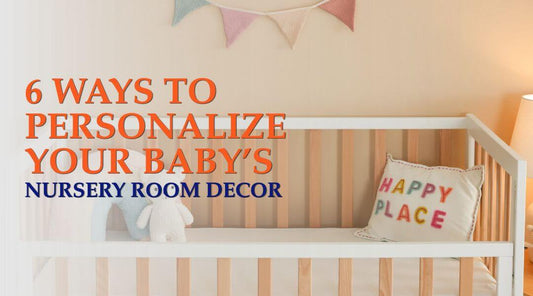 wooden crib in a nursery room