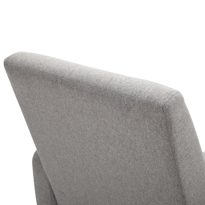 Detail of HOMCOM Nursery Rocker with Curved Wood Base Grey