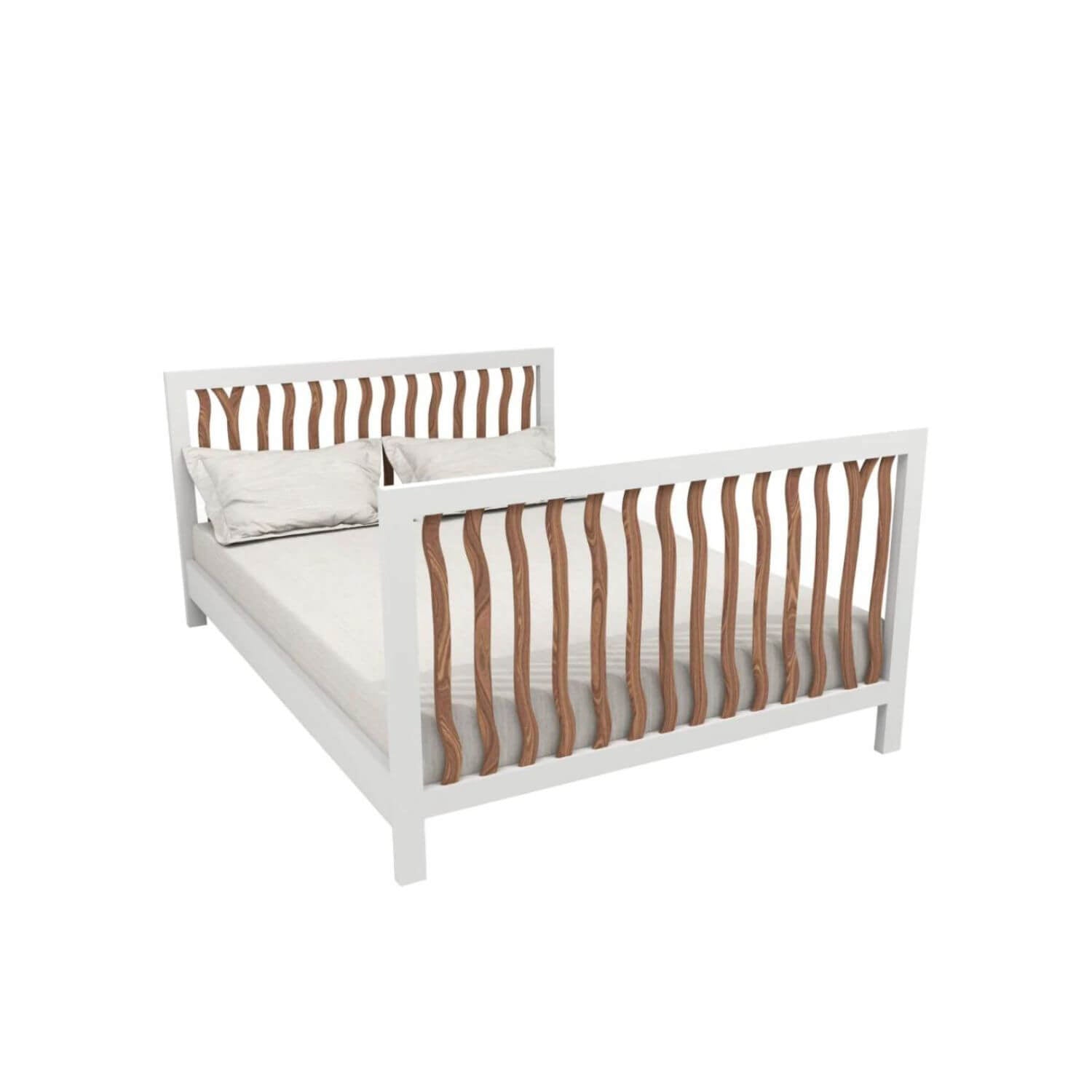 Milk Street Branch Full Bed Conversion Kit Snow