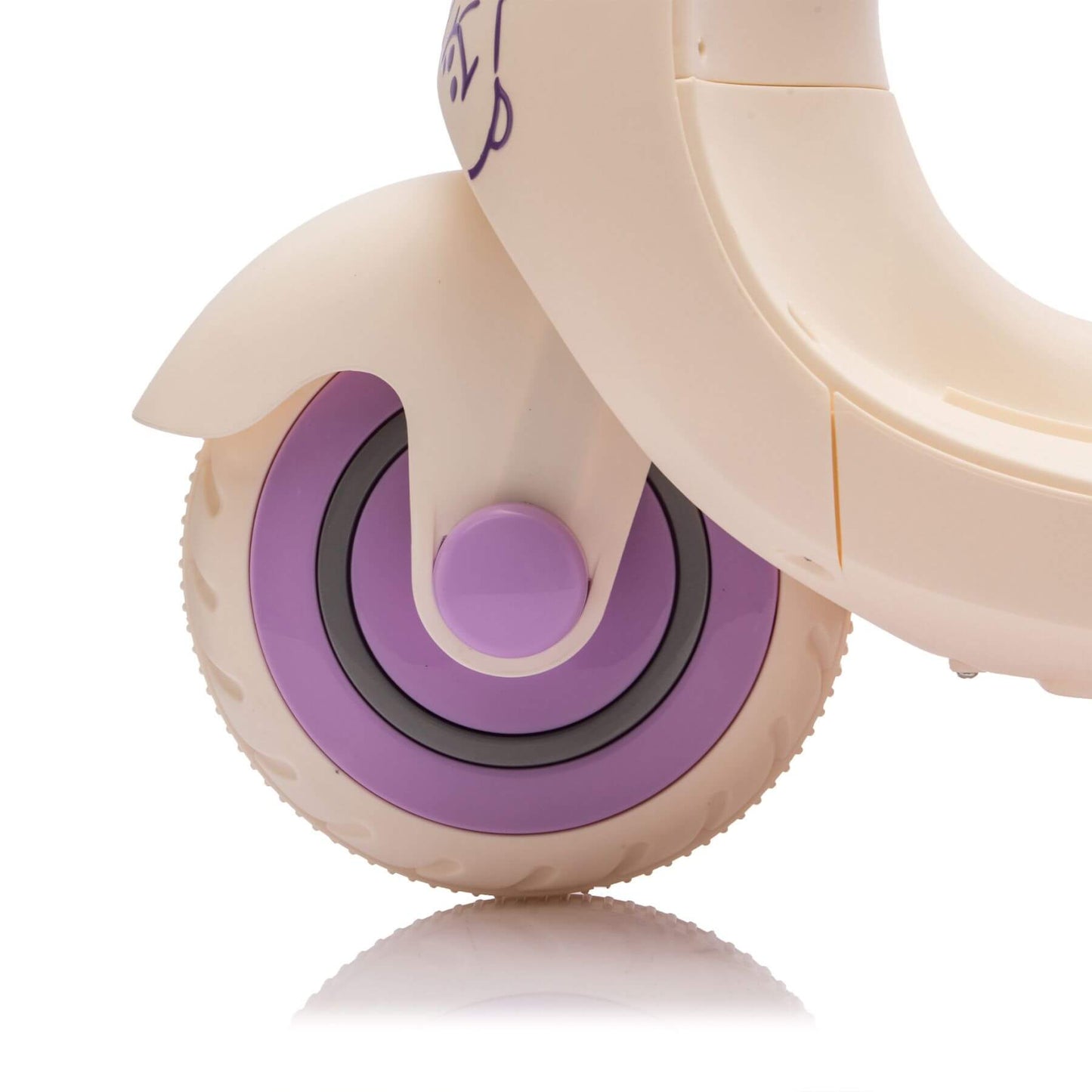 Close-up of HIFINE 12V Kids Ride On Electric Motorcycle - Purple