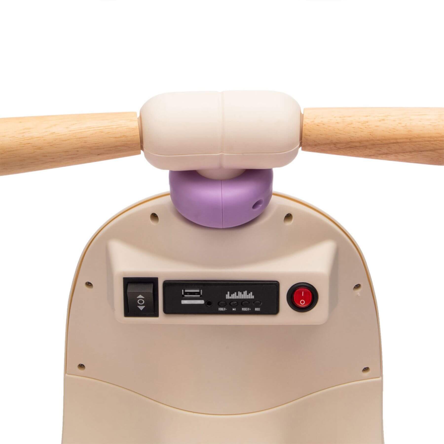 Close-up of HIFINE 12V Kids Ride On Electric Motorcycle - Purple