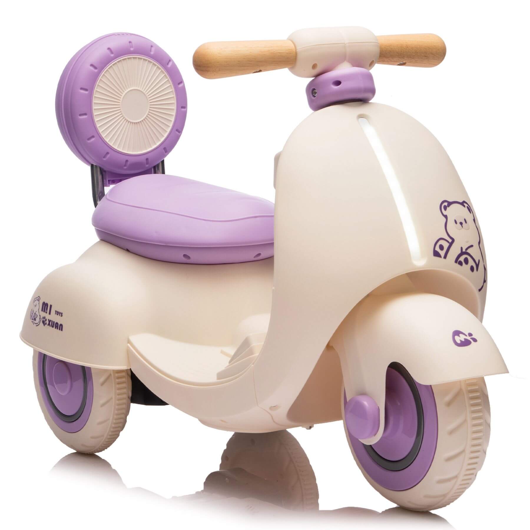 HIFINE 12V Kids Ride On Electric Motorcycle - Purple