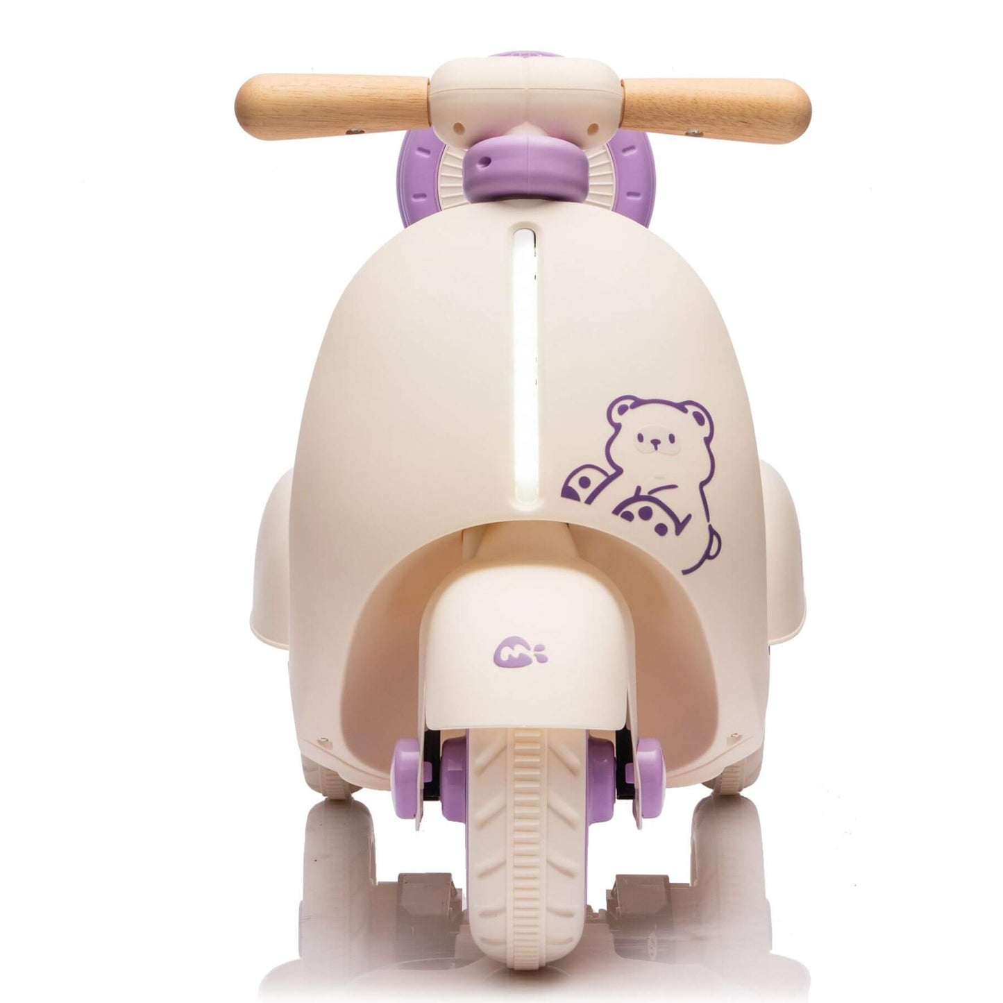 Front View of HIFINE 12V Kids Ride On Electric Motorcycle - Purple