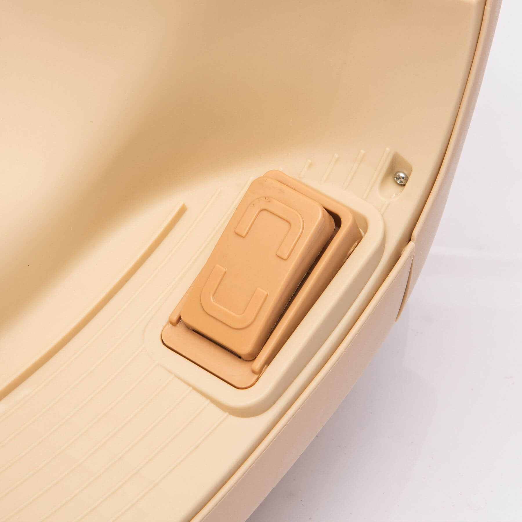 Close-up of ToyRides Elite 12V Kids Ride On Electric Motorcycle - Beige