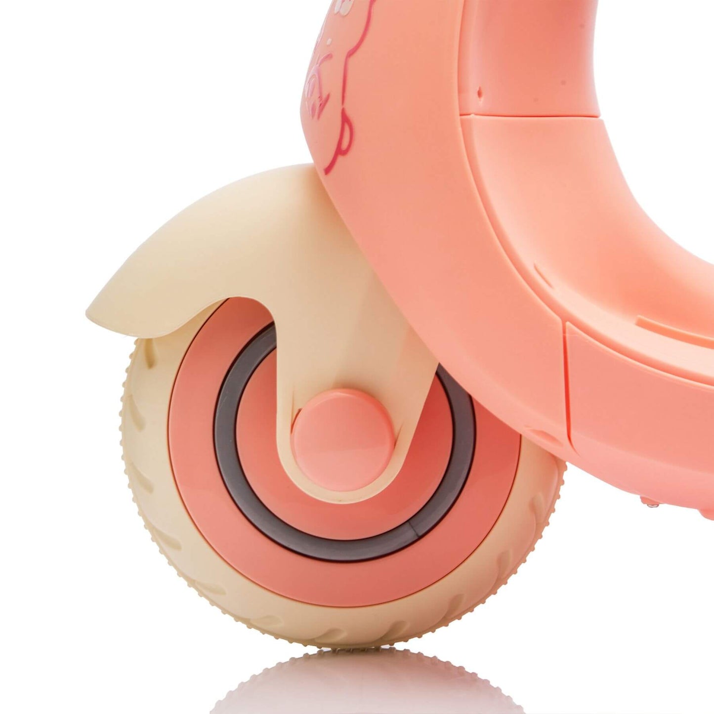 Close-up of ToyRides Elite 12V Kids Ride On Electric Motorcycle - Pink