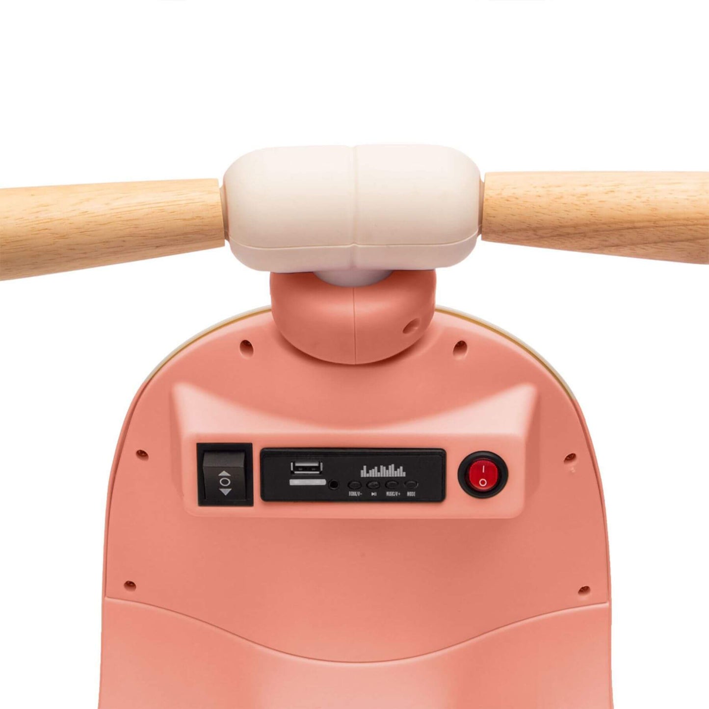 Close-up of ToyRides Elite 12V Kids Ride On Electric Motorcycle - Pink