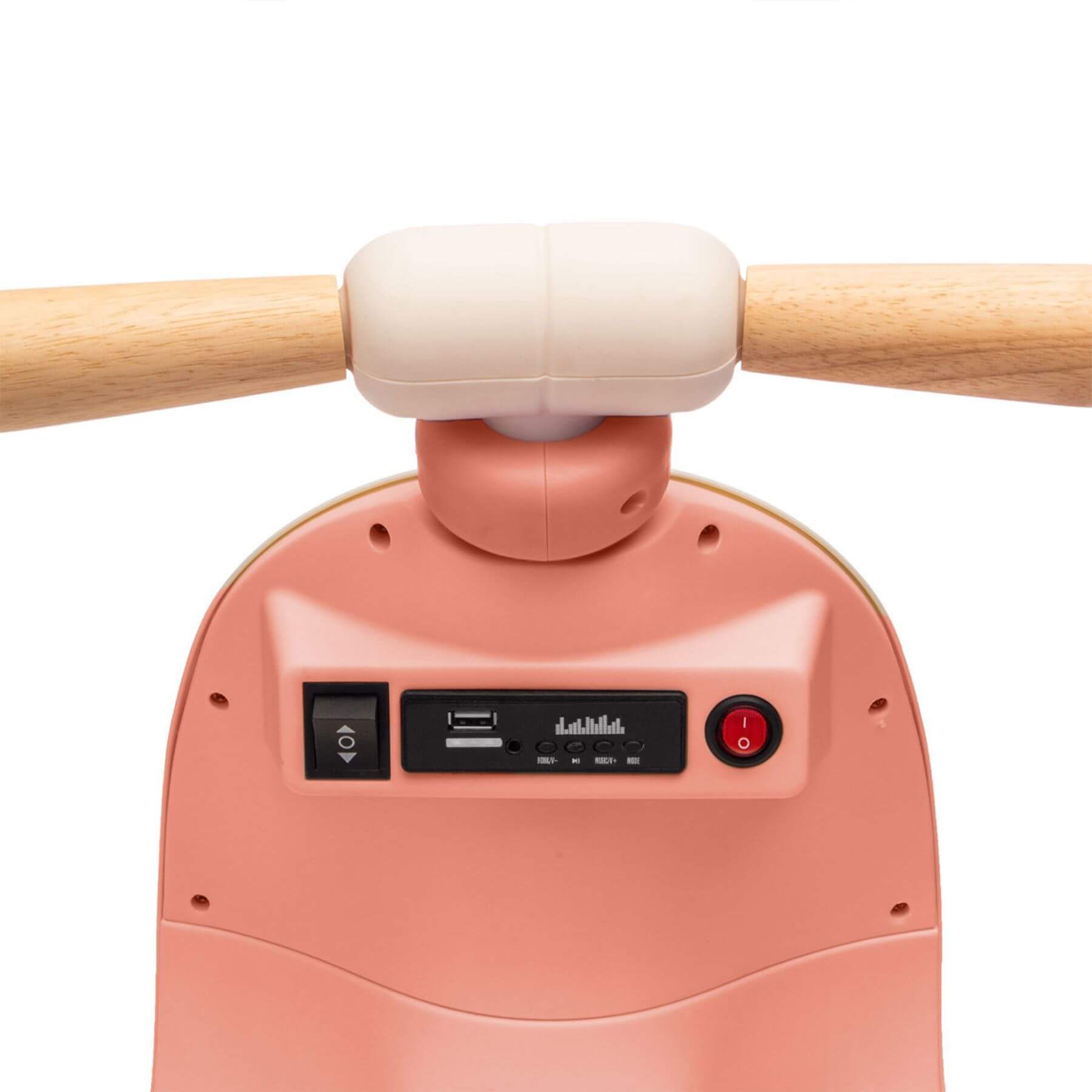 Close-up of ToyRides Elite 12V Kids Ride On Electric Motorcycle - Pink