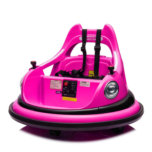 HIFINE 12V Ride On Bumper Car for Kids - Pink