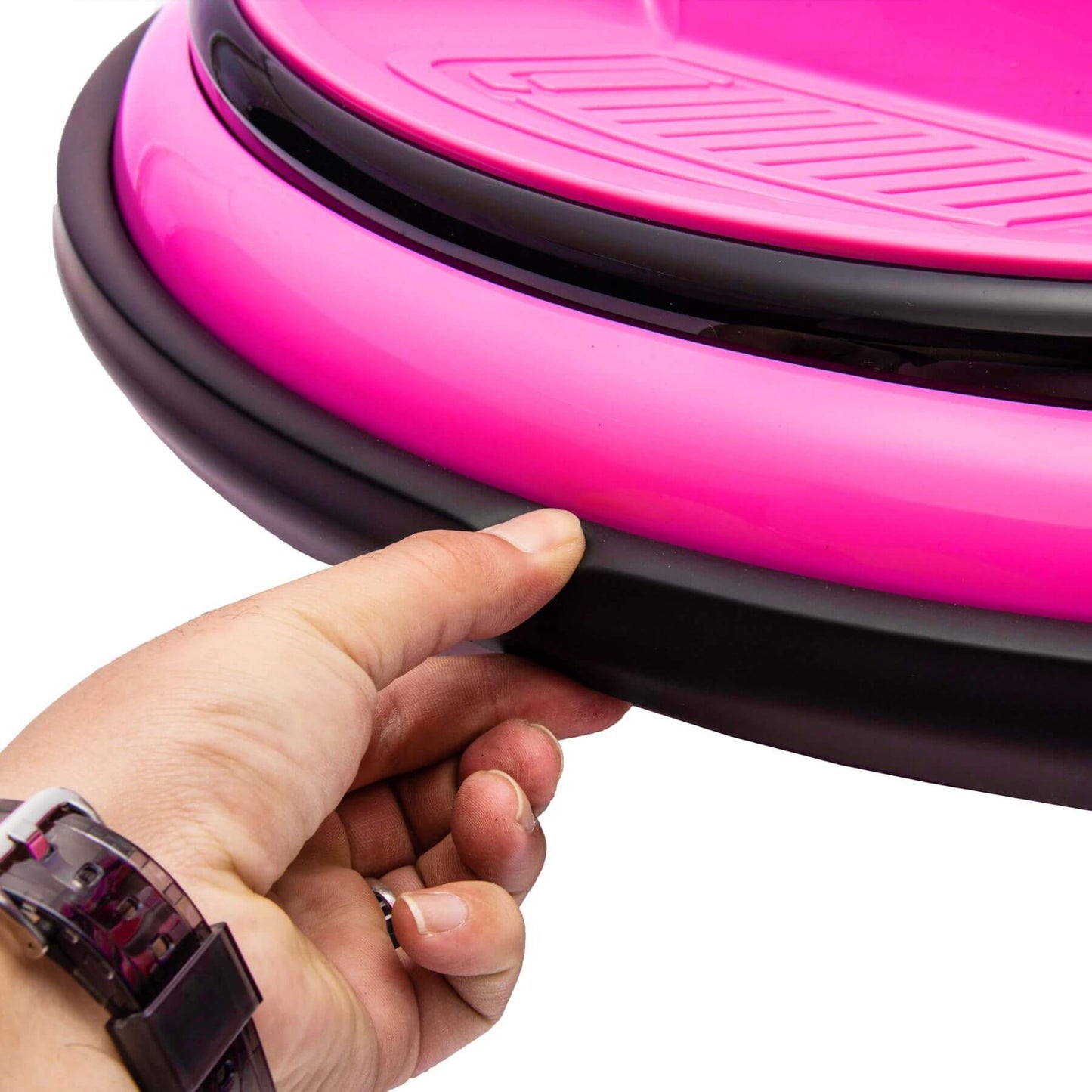 Close-up of a hand holding HIFINE 12V Ride On Bumper Car for Kids - Pink