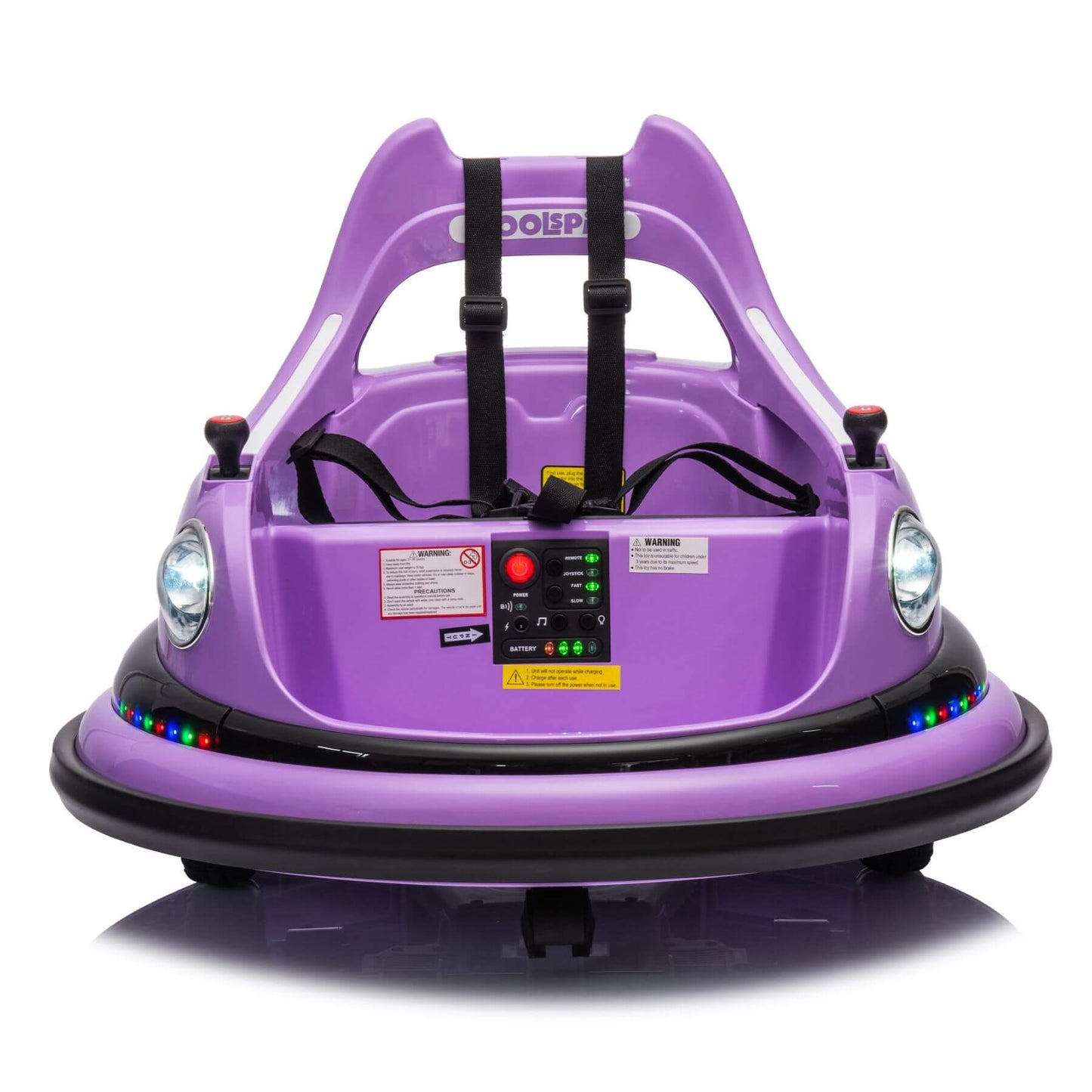 HIFINE 12V Ride On Bumper Car for Kids - Purple