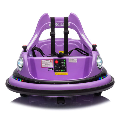 HIFINE 12V Ride On Bumper Car for Kids - Purple
