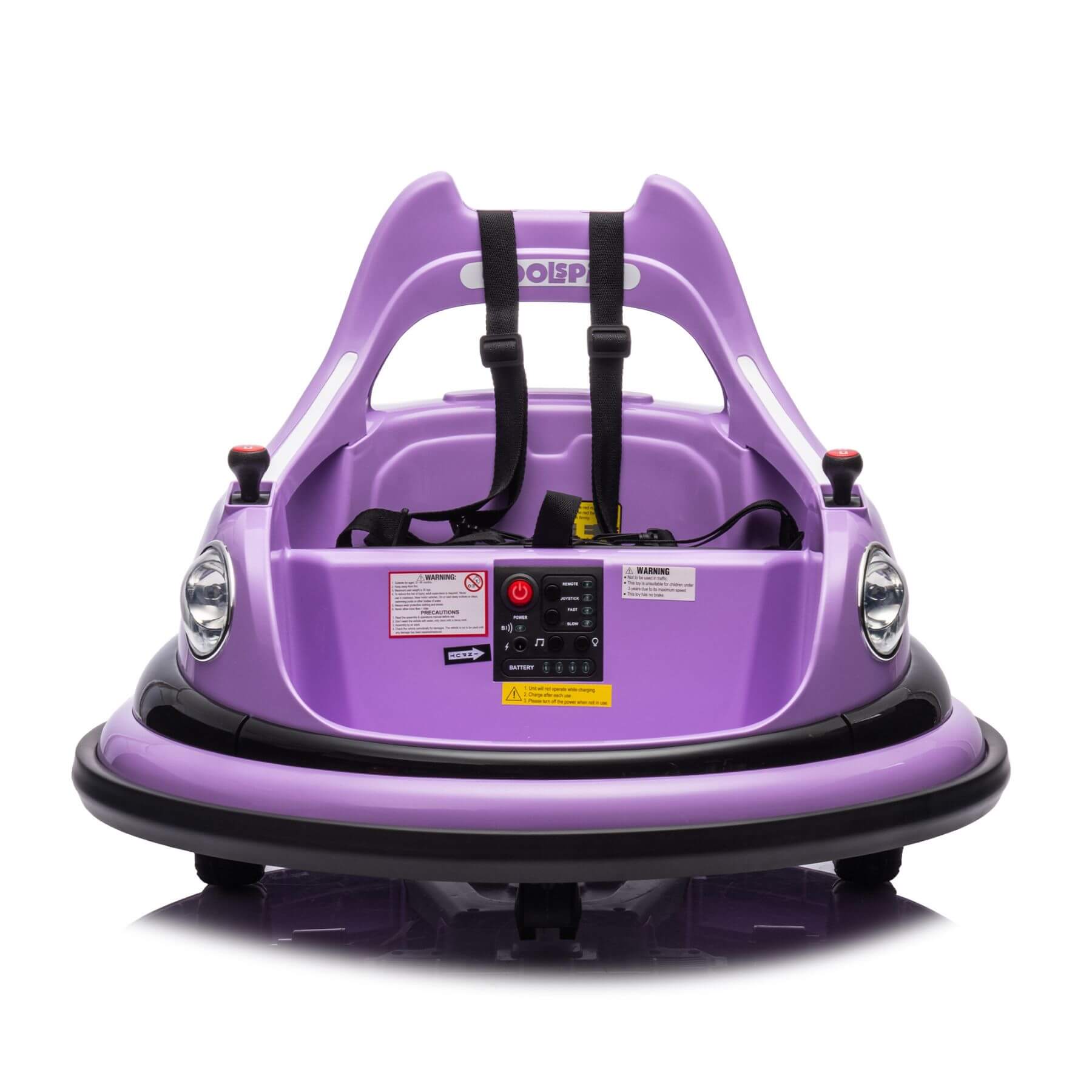 HIFINE 12V Ride On Bumper Car for Kids - Purple