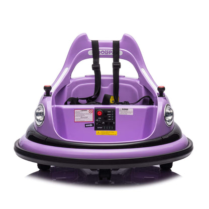 HIFINE 12V Ride On Bumper Car for Kids - Purple