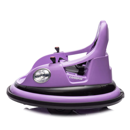 HIFINE 12V Ride On Bumper Car for Kids - Purple