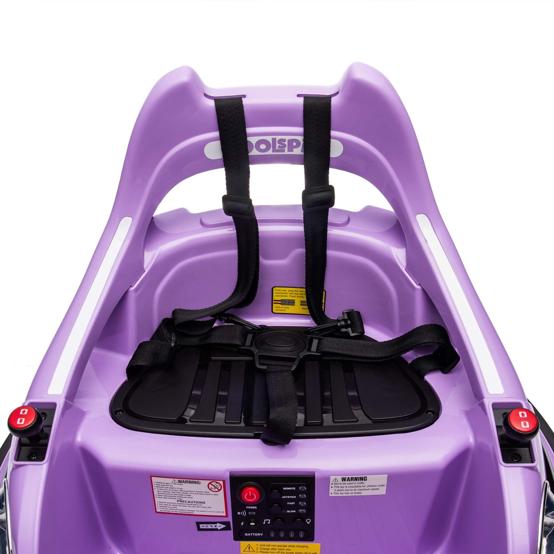 HIFINE 12V Ride On Bumper Car for Kids - Purple