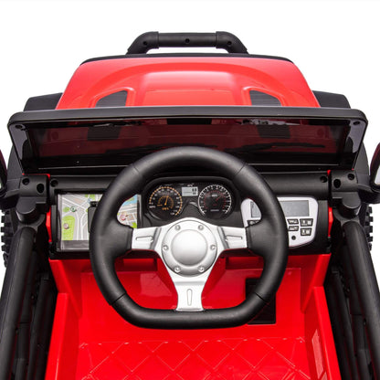 Close-up of HIFINE 24V Kids Ride On Car - Red