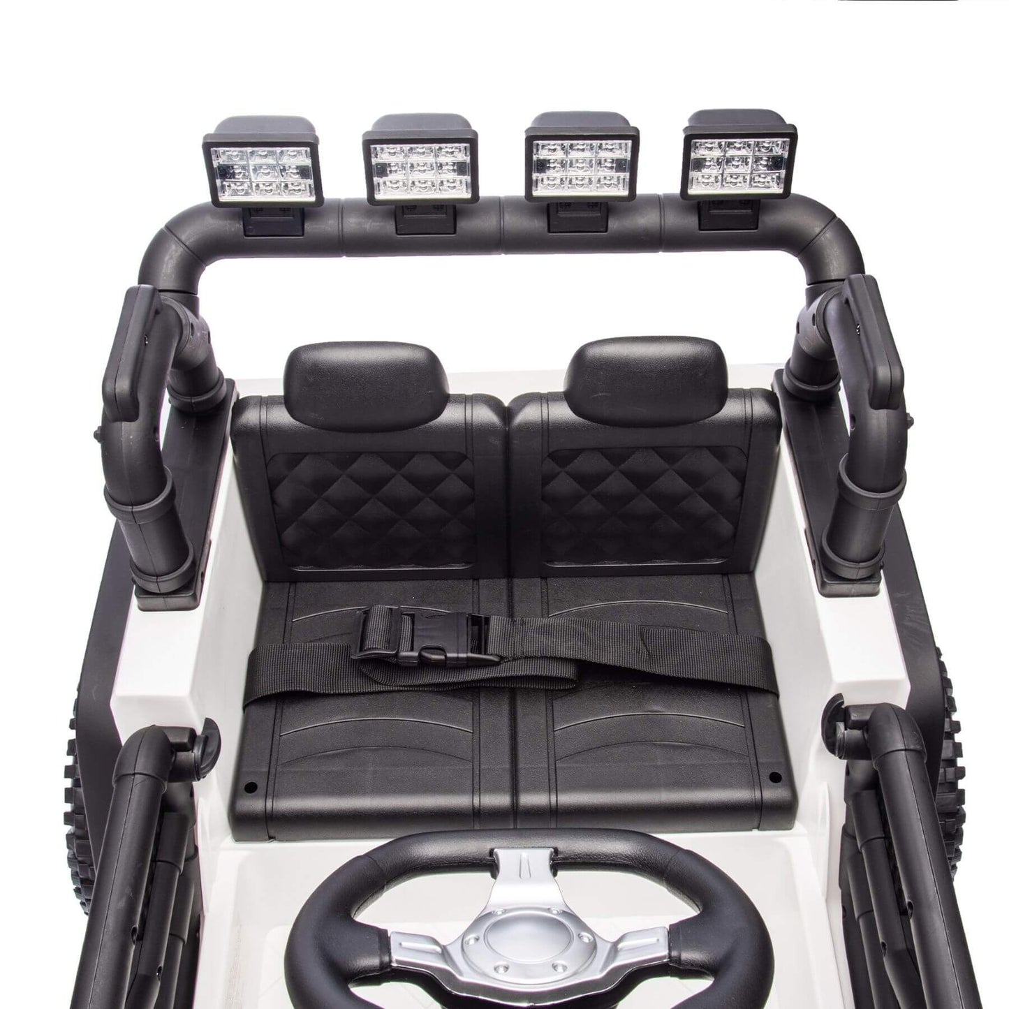 Interior of HIFINE 24V Kids Ride On Car - White