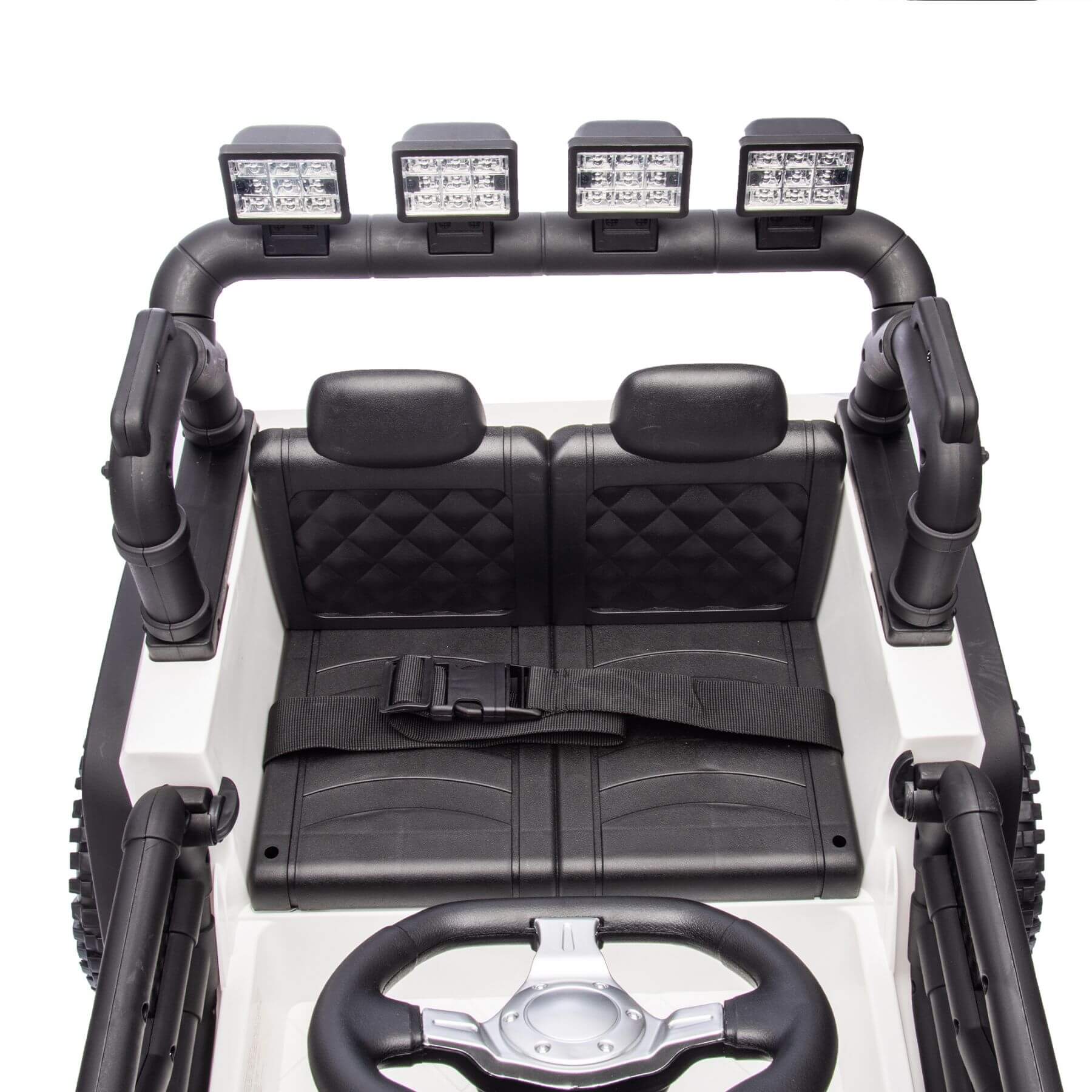 Interior of HIFINE 24V Kids Ride On Car - White