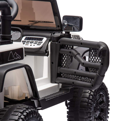 Close-up of HIFINE 24V Kids Ride On Car - White