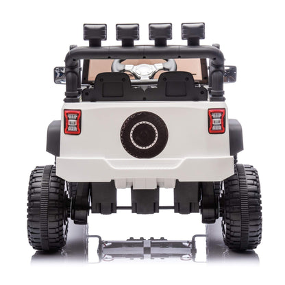 Back view of HIFINE 24V Kids Ride On Car - White
