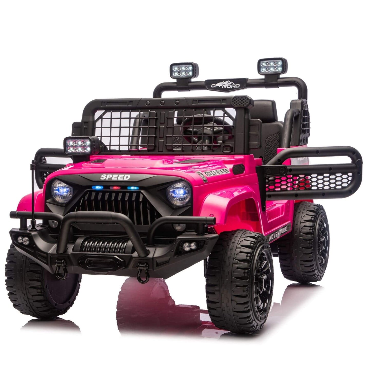 HIFINE 24V 100W*2 Two-Seater Kids Ride On Car - Pink