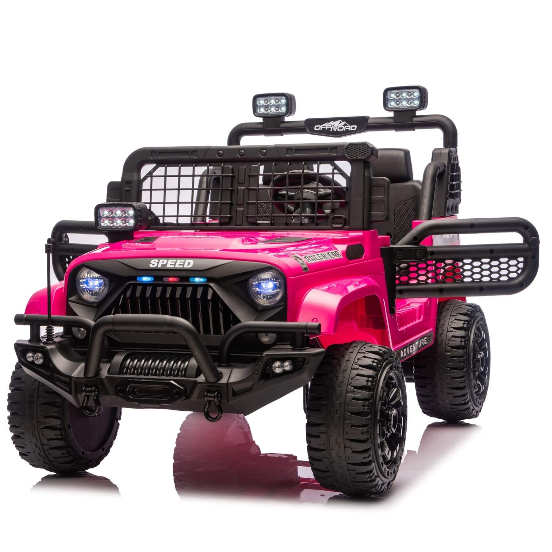 HIFINE 24V 100W*2 Two-Seater Kids Ride On Car - Pink