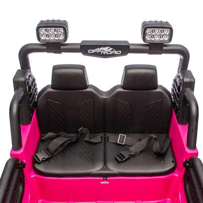 Interior of HIFINE 24V 100W*2 Two-Seater Kids Ride On Car - Pink