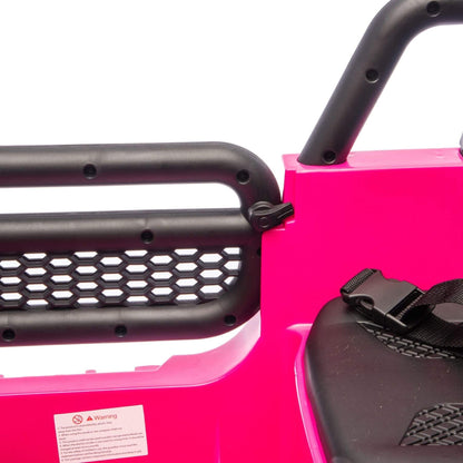 Close-up of HIFINE 24V 100W*2 Two-Seater Kids Ride On Car - Pink
