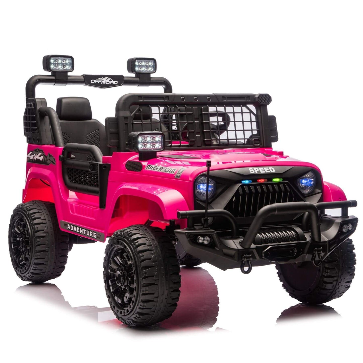 HIFINE 24V 100W*2 Two-Seater Kids Ride On Car - Pink
