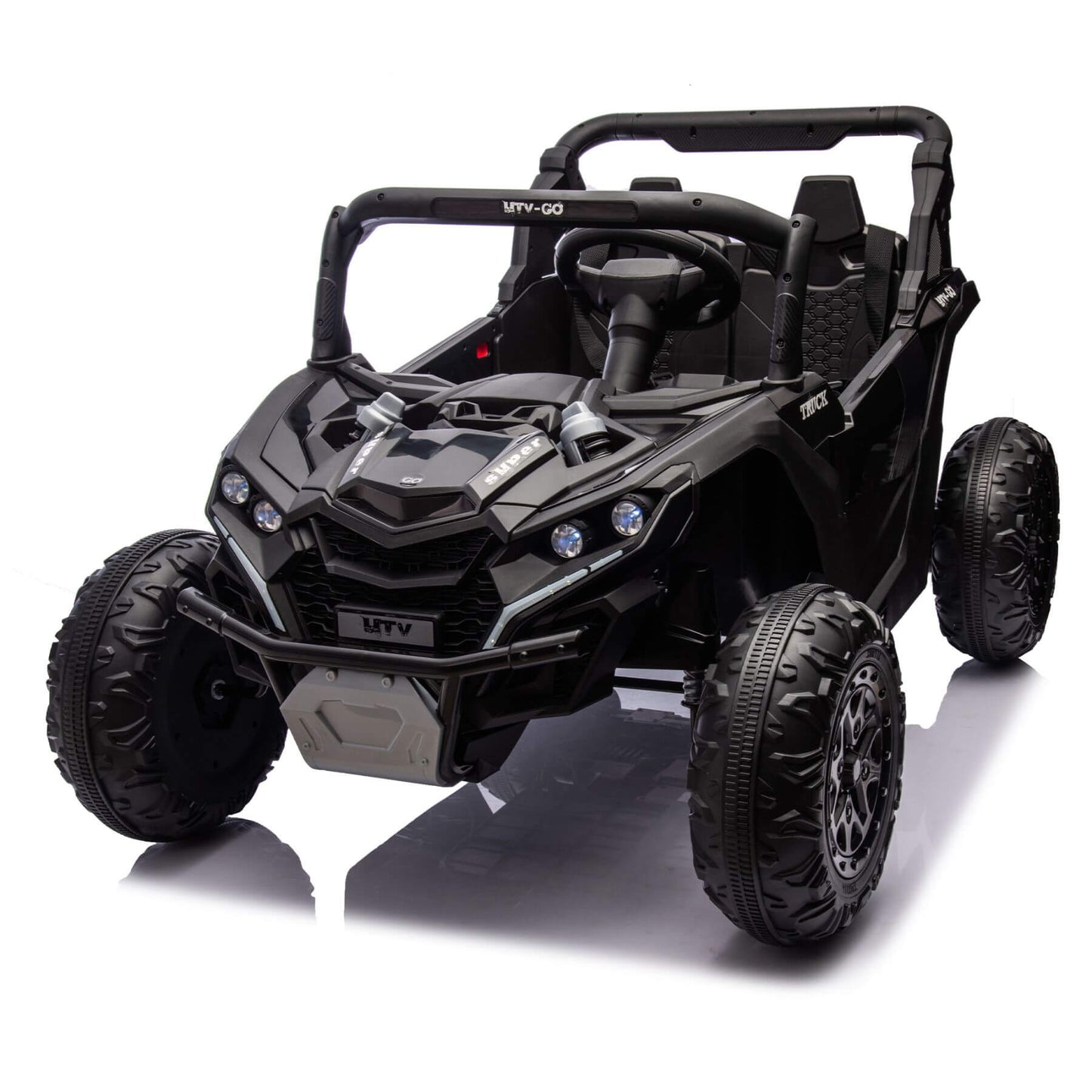 HIFINE 24V Two-Seater Kids Ride On UTV - Black