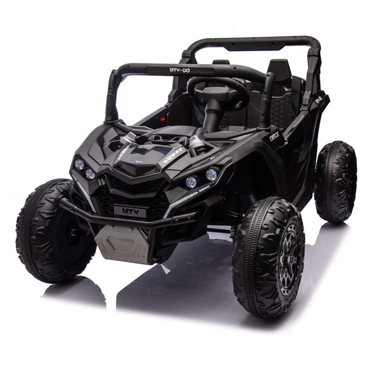 HIFINE 24V Two-Seater Kids Ride On UTV - Black
