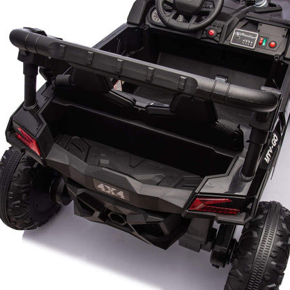 HIFINE 24V Two-Seater Kids Ride On UTV - Black