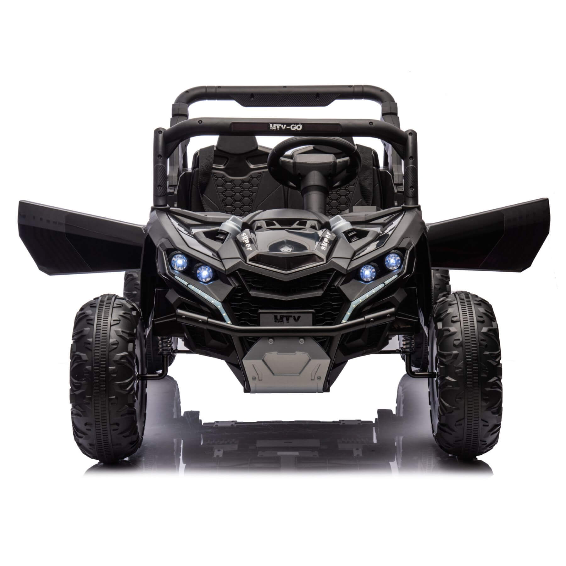 HIFINE 24V Two-Seater Kids Ride On UTV - Black