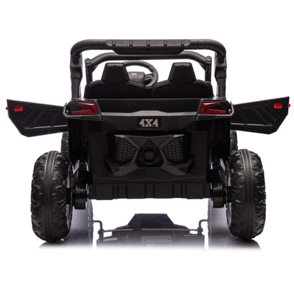 HIFINE 24V Two-Seater Kids Ride On UTV - Black