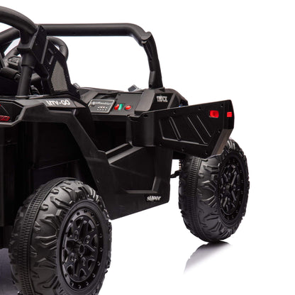 HIFINE 24V Two-Seater Kids Ride On UTV - Black