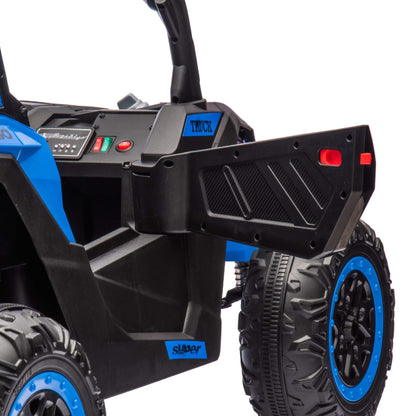 Close-up of HIFINE 24V Two-Seater Kids Ride On UTV - Blue
