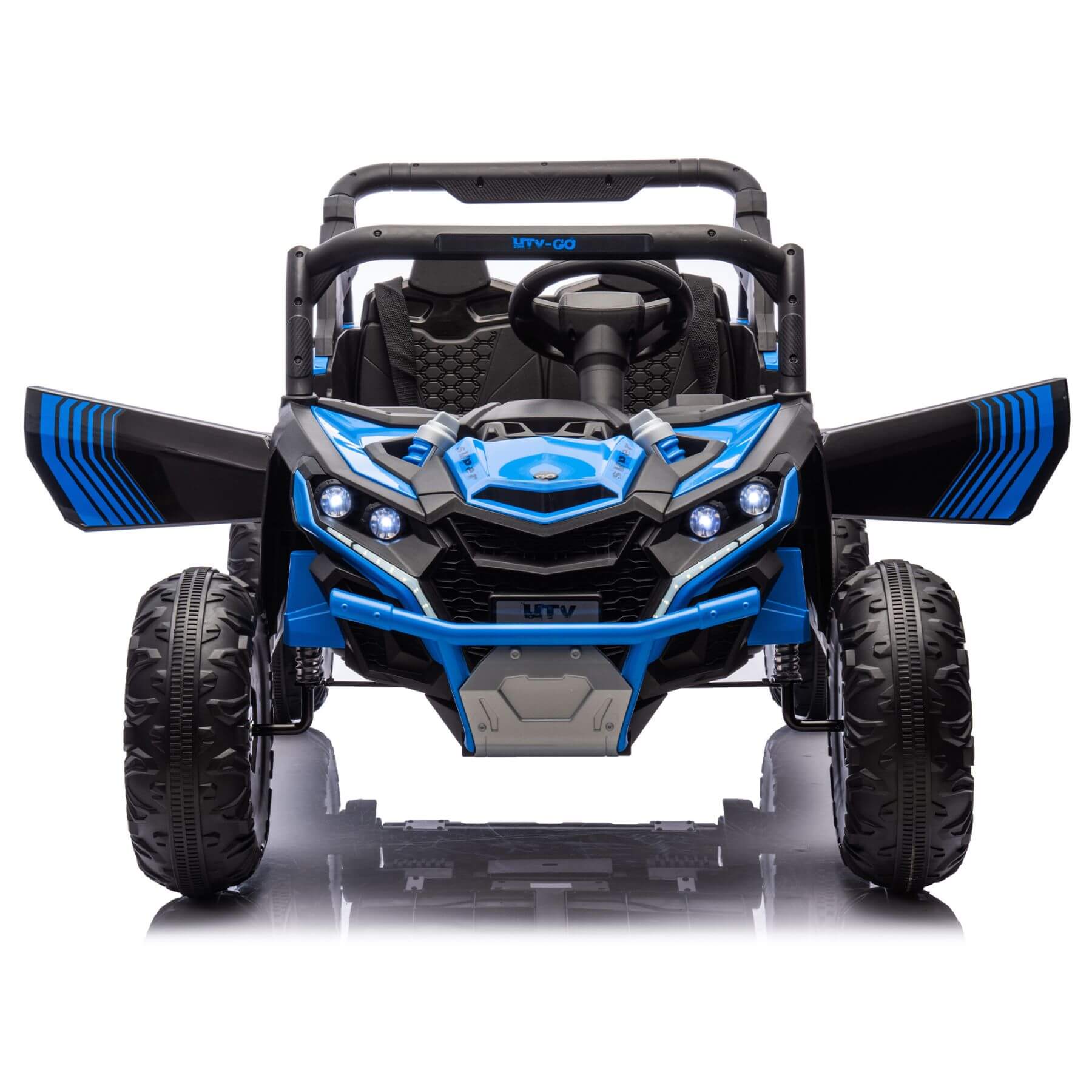 HIFINE 24V Two-Seater Kids Ride On UTV - Blue