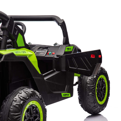 HIFINE 24V Two-Seater Kids Ride On UTV - Green