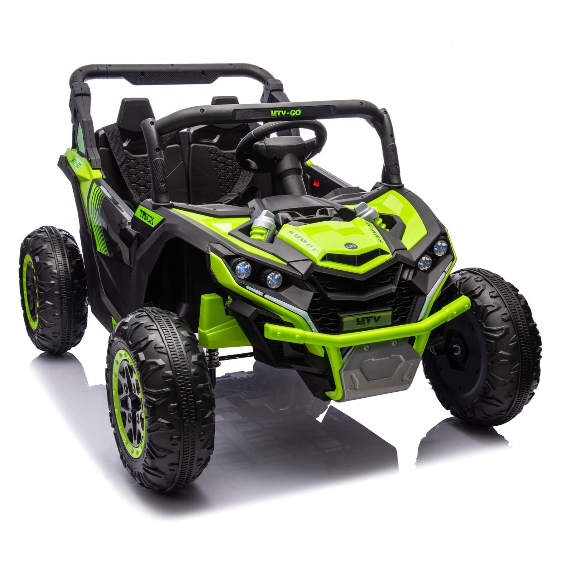 HIFINE 24V Two-Seater Kids Ride On UTV - Green