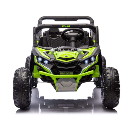 HIFINE 24V Two-Seater Kids Ride On UTV - Green