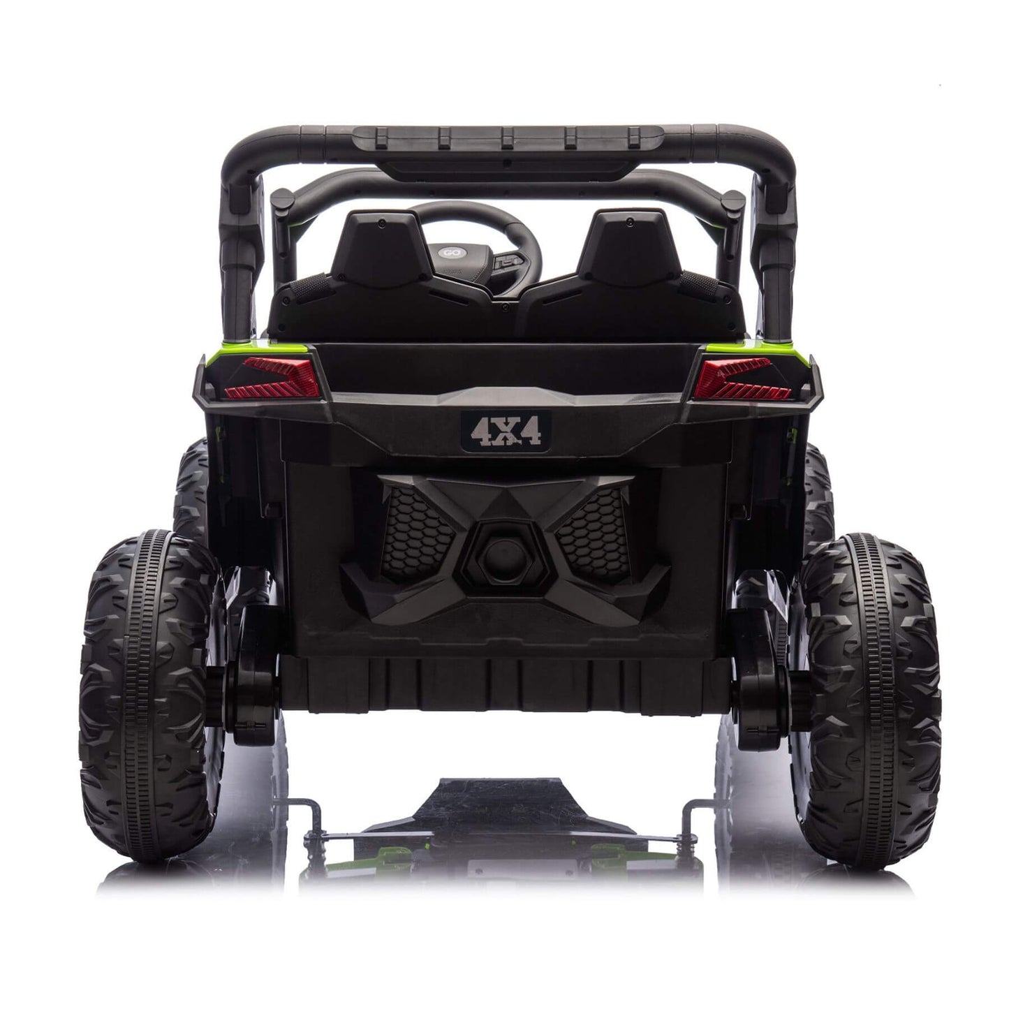 Back view of HIFINE 24V Two-Seater Kids Ride On UTV - Green