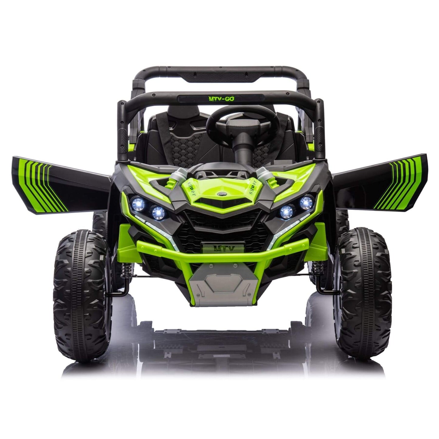 HIFINE 24V Two-Seater Kids Ride On UTV - Green