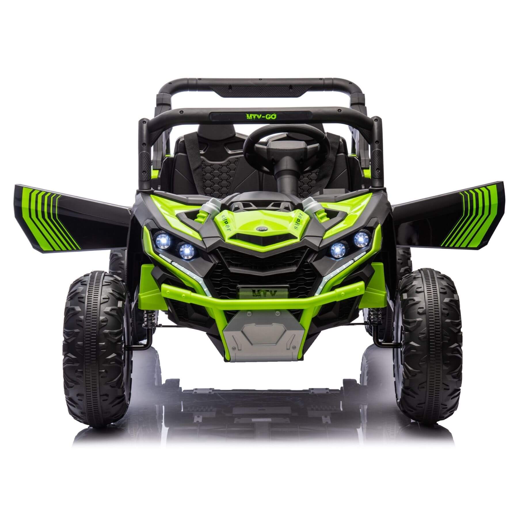 HIFINE 24V Two-Seater Kids Ride On UTV - Green