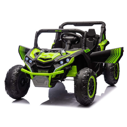 HIFINE 24V Two-Seater Kids Ride On UTV - Green