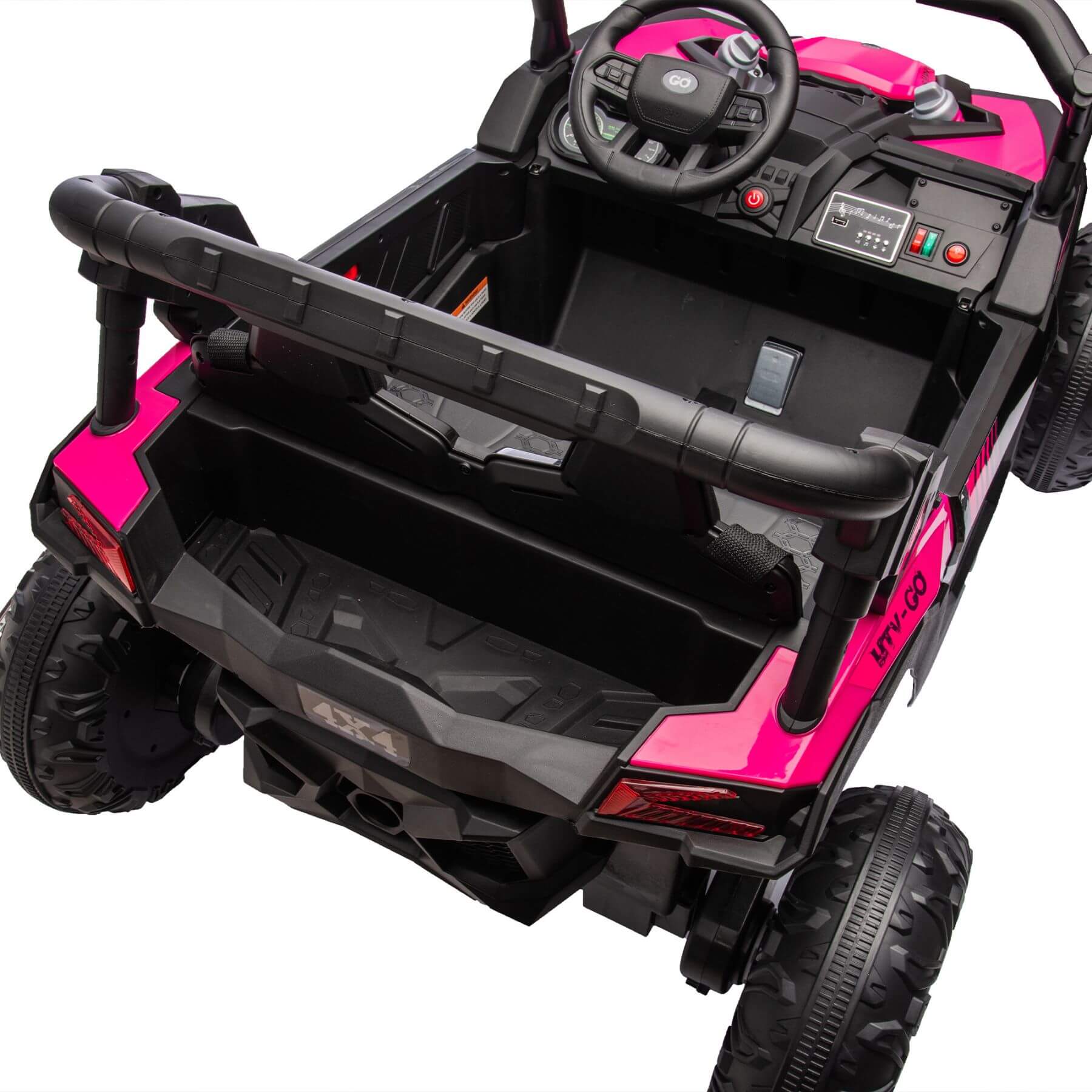 HIFINE 24V Two-Seater Kids Ride On UTV - Pink