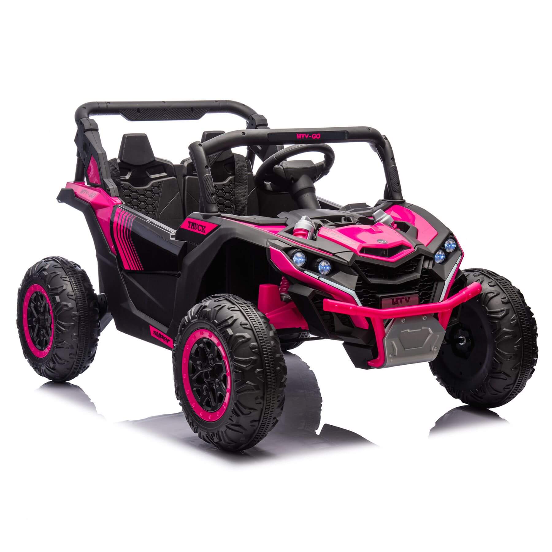 HIFINE 24V Two-Seater Kids Ride On UTV - Pink