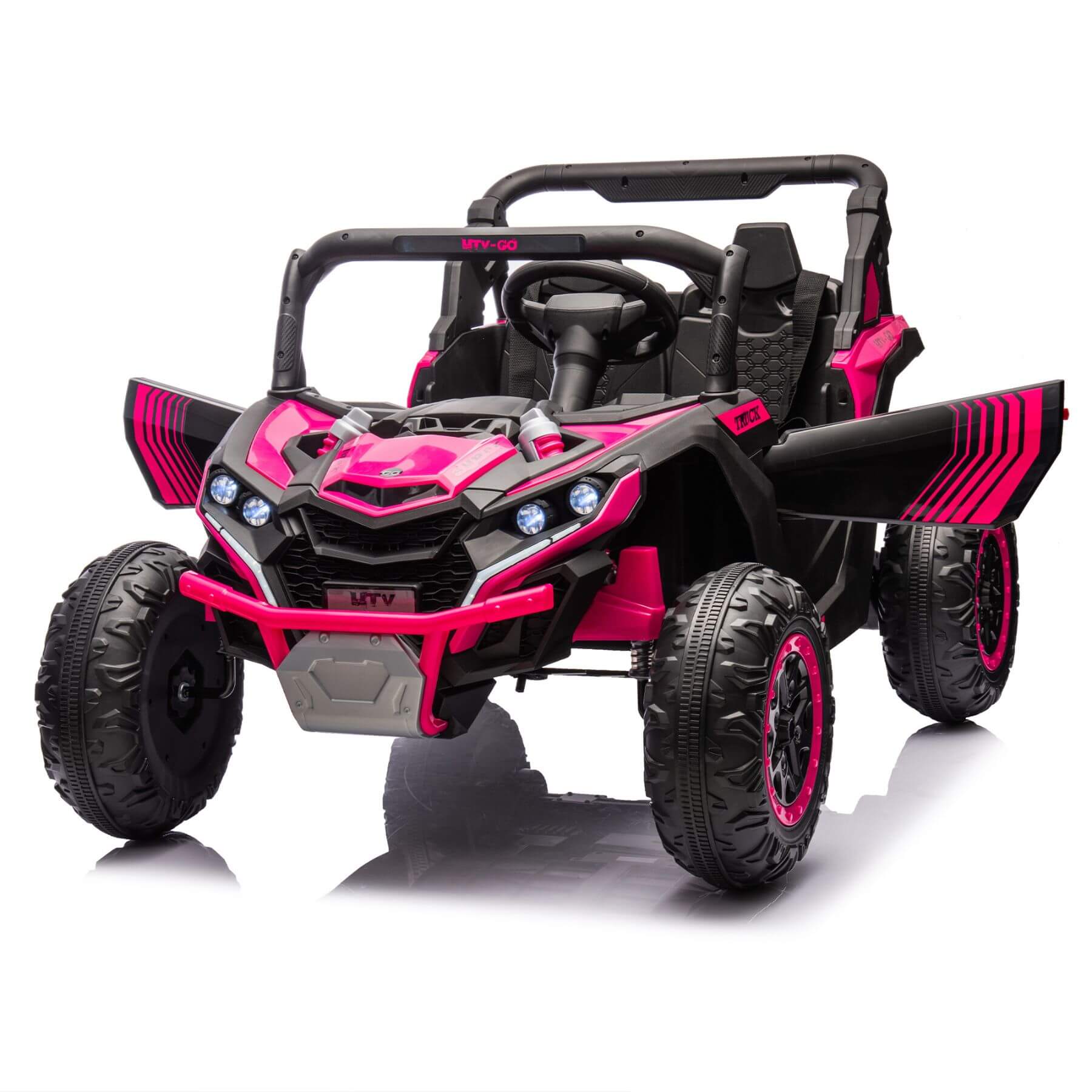 HIFINE 24V Two-Seater Kids Ride On UTV - Pink